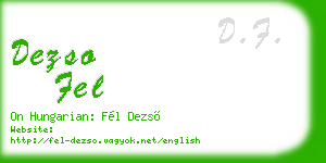 dezso fel business card