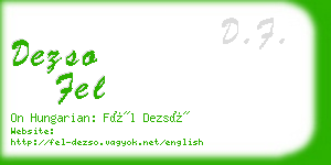 dezso fel business card